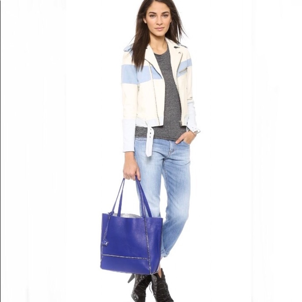 Botkier Soho pebbled leather tote cobalt blue - Picture 5 of 7